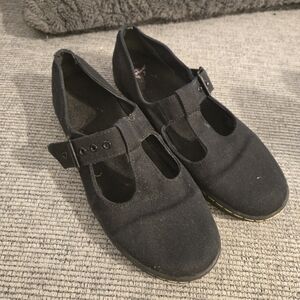 Dr. Martens Black Mary Jane Canvas Shoes